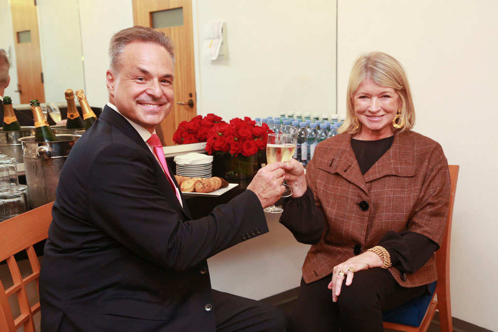 Clint Arthur and Martha Stewart backstage during “Living Legends of Entrepreneurial Marketing” at Carnegie HallPicture